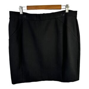 Mario Serrani Womens size XL Pull On Black Skirt No Slit 1060371 Modest